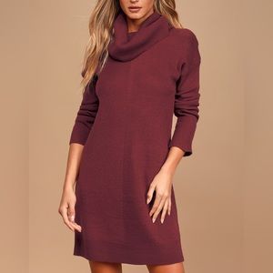 Lulus Burgundy Sweater Dress